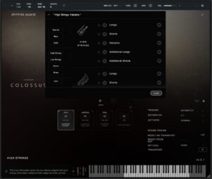 ALBION Colossus Preset Dropdown