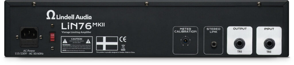 Lindell Audio LiN76_mkII - Rear Panel