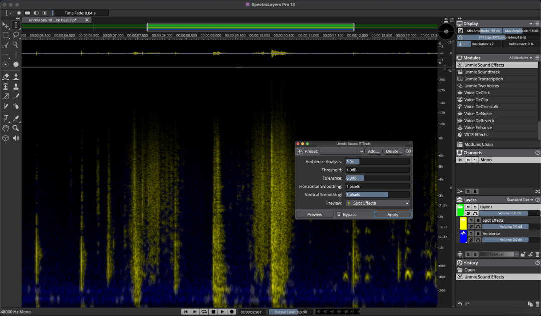 SpectralLayers 13 - Unmix Sound-FX